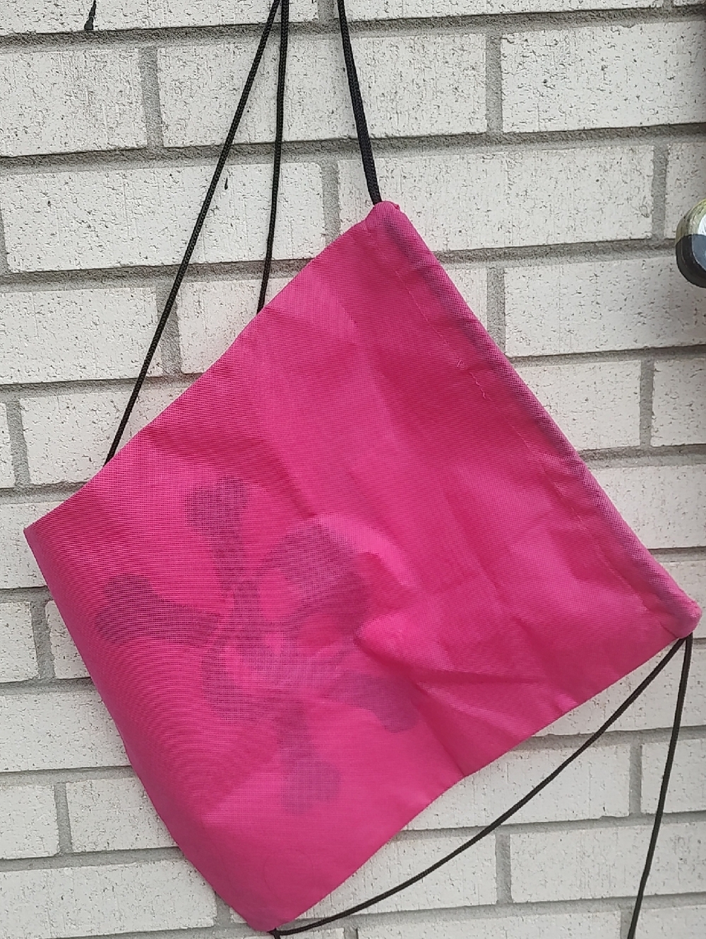 Hot Pink Skull & Crossbones Drawstring Bag - Picture 7 of 7